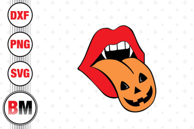 Lip Tongue Halloween SVG&2C; PNG&2C; DXF Files