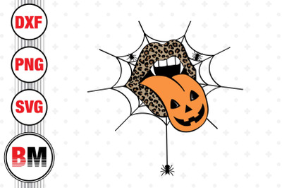 Lip Tongue Halloween SVG, PNG, DXF Files