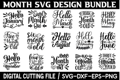 month svg bundle