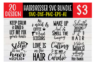 Hairdresser SVG Bundle cut file