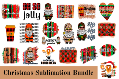 Christmas Sublimation Bundle Designs, 20 Christmas PNG