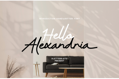 Hello Alexandria  Modern Handwritten