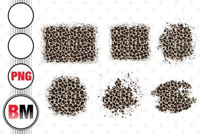 Shape Distressed Leopard PNG Files