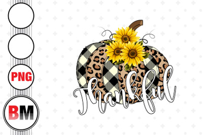 Thankful Pumpkin Leopard Sunflower PNG Files