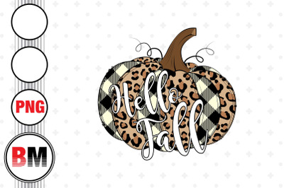 Hello Fall Pumpkin Leopard PNG Files