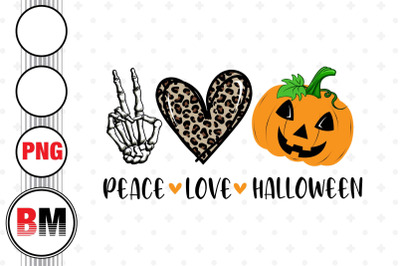 Peace Love Halloween Pumpkin PNG Files