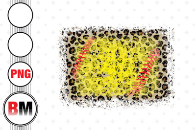 Softball Lace Distressed Leopard PNG Files