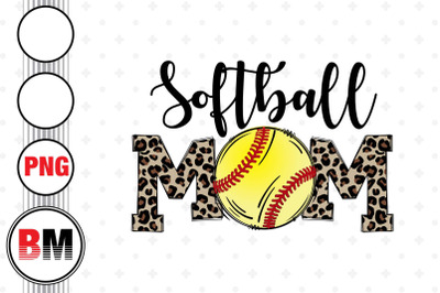 Softball Mom Distressed Leopard PNG Files