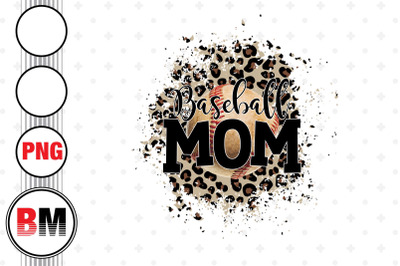 Baseball Mom Distressed Leopard PNG Files