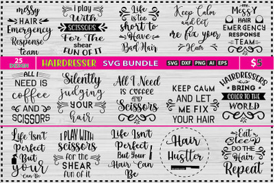 Hairdresser SVG Design Bundle