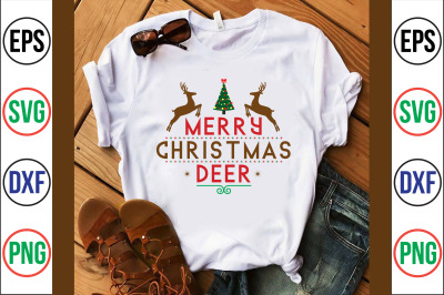 Merry Christmas Deer svg cut file