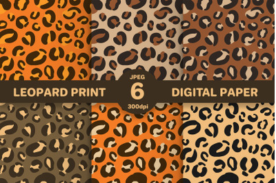 Leopard Digital Paper. Animal Print. Seamless Pattern