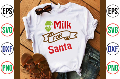 Milk for Santa svg cut file