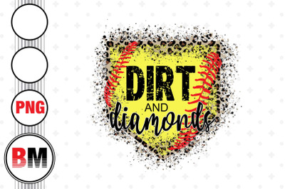 Dirt and Diamonds Softball Leopard PNG Files