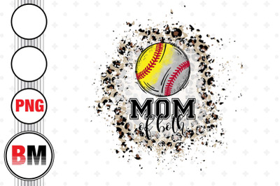 Mom Of Both Baseball Softball Leopard PNG Files