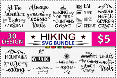 Hiking SVG Design Bundle, Vol 2