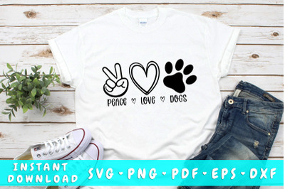 Peace love dogs SVG