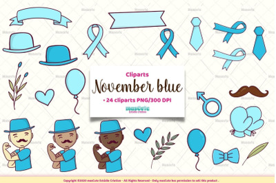 blue november Awareness cliparts