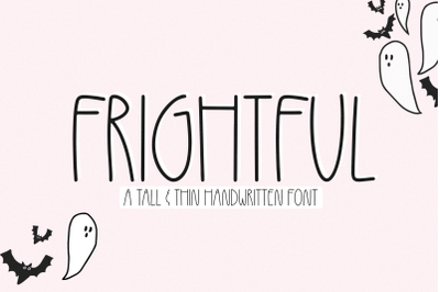 Frightful - Skinny Halloween Font