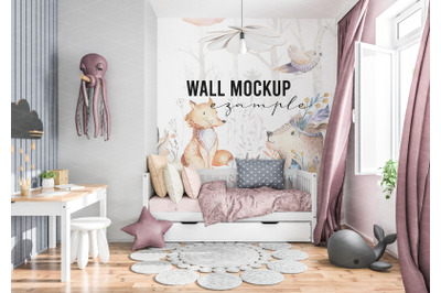 Wall mockup, Wall paper mockup