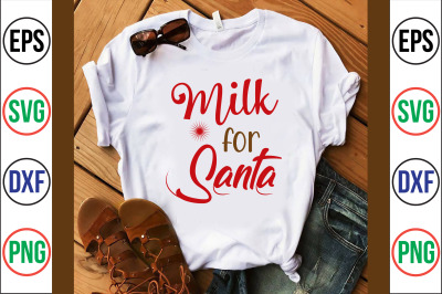 Milk for Santa svg cut file