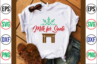 milk for santa svg cut file