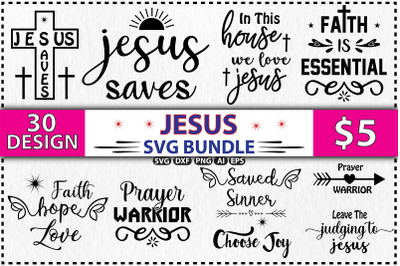 Jesus SVG Design Bundle