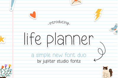 Life Planner (Neat Fonts, Tidy Fonts, Handwriting Fonts)