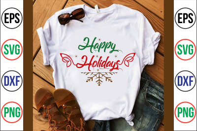 Happy Holidays svg cut file