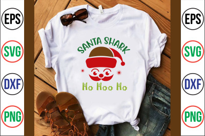 Santa Shark Ho Hoo Ho svg cut file