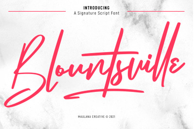 Blountsville Signature Script Font