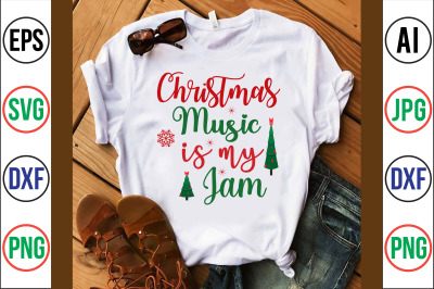 Christmas Music is My Jam svg cut file