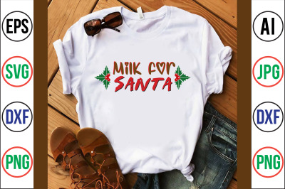 Milk for Santa svg cut file