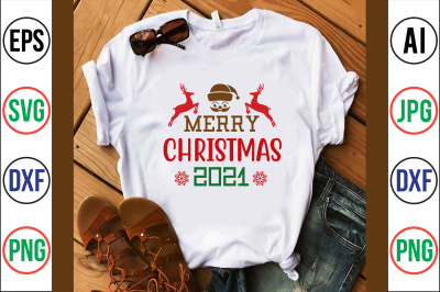 merry christmas 2021 svg cut file