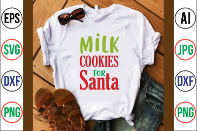 milk cookies for santa svg cut file