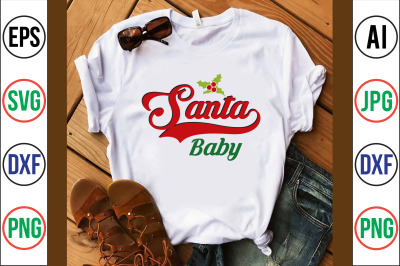 santa baby svg cut file