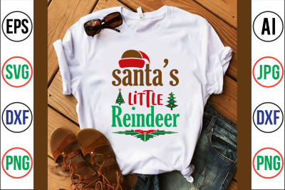 santas little reindeer svg cut file