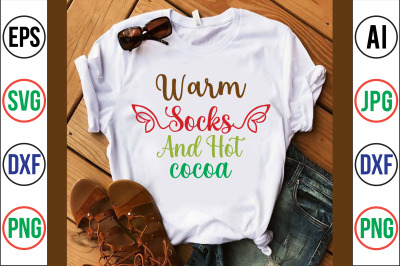 warm socks and hot cocoa svg cut file