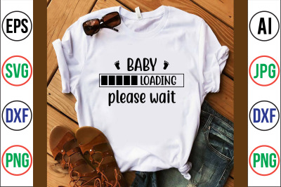 baby loading please wait svg cut file