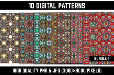 10 Digital Patterns Bundle No: 1