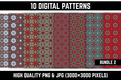 10 Digital Patterns Bundle No: 2