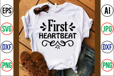 first heartbeat svg cut file