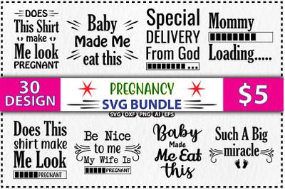 Pregnancy SVG Design Bundle