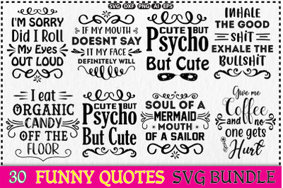 Funny Quotes SVG Design Bundle