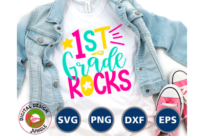 1st Grade Rocks! Back to School First Grader SVG