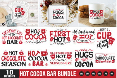 Hot Cocoa Bar Christmas SVG Bundle