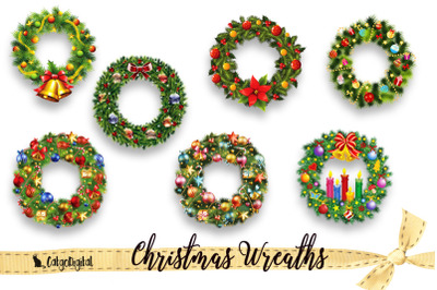 Christmas Wreaths Clip art PNG Illustration
