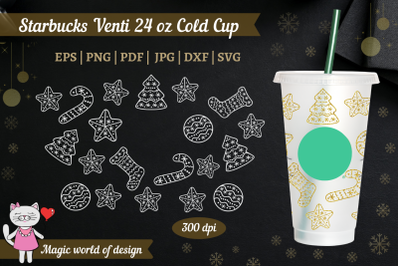 Gingerbread for Starbucks cup SVG