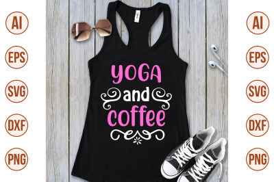 yoga and coffee svg cut file