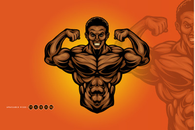 Fitness Gym Power Mascot Illustrations